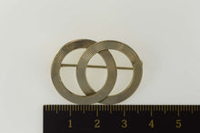 Load image into Gallery viewer, Gold Filled Grooved Pinstripe Circle Statement Pin/Brooch