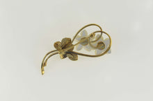 Load image into Gallery viewer, Gold Filled Mother of Pearl Carved Flower Nephrite Pin/Brooch