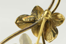 Load image into Gallery viewer, Gold Filled Mother of Pearl Carved Flower Nephrite Pin/Brooch