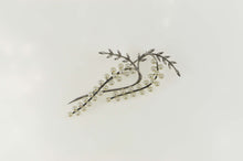 Load image into Gallery viewer, Sterling Silver Retro Pearl Artisanal Vine Cluster Fruit Pin/Brooch