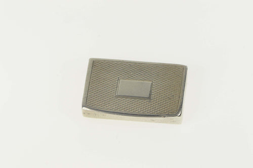 Sterling Silver Art Deco Monogrammable Pill Trinket Box