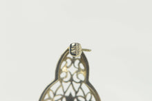 Load image into Gallery viewer, 10K Ornate Art Deco Filigree Vine Motif Bar Pin/Brooch White Gold