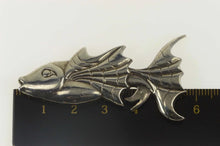 Load image into Gallery viewer, Sterling Silver Stylized Retro Fish Guppy Statement Pin/Brooch