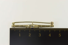 Load image into Gallery viewer, 14K Art Deco Two Tone Etched Amethyst Bar Pin/Brooch Yellow Gold