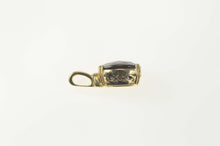 Load image into Gallery viewer, 14K Faceted Garnet Diamond Accent Statement Pendant Yellow Gold