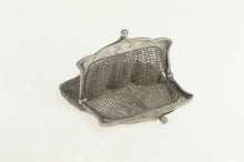 Load image into Gallery viewer, Sterling Silver Ornate Floral Victorian Mesh Chain Coin Purse