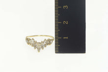 Load image into Gallery viewer, 10K Seven Stone Marquise Chevron CZ Band Ring Size 7 Yellow Gold