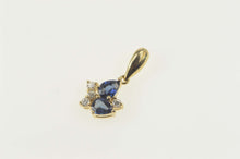 Load image into Gallery viewer, 14K 0.92 Ctw Pear Natural Sapphire Diamond Pendant Yellow Gold