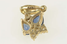 Load image into Gallery viewer, 14K 0.92 Ctw Pear Natural Sapphire Diamond Pendant Yellow Gold