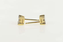 Load image into Gallery viewer, 14K 0.64 Ctw Princess Diamond Cluster Stud Earrings Yellow Gold