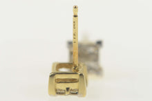 Load image into Gallery viewer, 14K 0.64 Ctw Princess Diamond Cluster Stud Earrings Yellow Gold