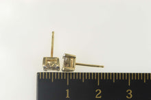 Load image into Gallery viewer, 14K 0.64 Ctw Princess Diamond Cluster Stud Earrings Yellow Gold