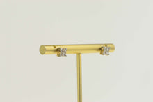 Load image into Gallery viewer, 14K 0.64 Ctw Princess Diamond Cluster Stud Earrings Yellow Gold