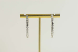 18K 6.31 Ctw Roberto Coin Diamond Hoop Earrings White Gold