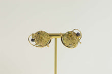 Load image into Gallery viewer, 14K Abstract Geometric Swirl Pearl Artisanal Earrings Yellow Gold