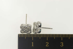 10K 0.33 Ctw Diamond Encrusted Knot Twist Stud Earrings White Gold