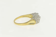 Load image into Gallery viewer, 14K 0.60 Ctw Diamond Encrusted Cluster Statement Ring Size 11 Yellow Gold