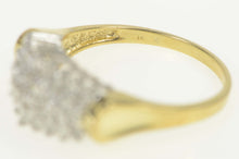 Load image into Gallery viewer, 14K 0.60 Ctw Diamond Encrusted Cluster Statement Ring Size 11 Yellow Gold