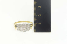 Load image into Gallery viewer, 14K 0.60 Ctw Diamond Encrusted Cluster Statement Ring Size 11 Yellow Gold