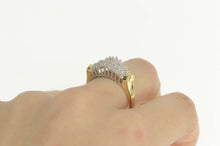 Load image into Gallery viewer, 14K 0.60 Ctw Diamond Encrusted Cluster Statement Ring Size 11 Yellow Gold