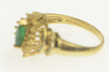 Load image into Gallery viewer, 14K 0.65 Ctw Marquise Emerald Diamond Statement Ring Size 10 Yellow Gold