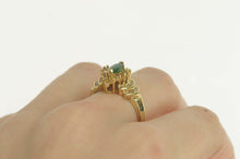 Load image into Gallery viewer, 14K 0.65 Ctw Marquise Emerald Diamond Statement Ring Size 10 Yellow Gold