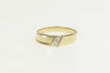 Load image into Gallery viewer, 10K Baguette Diamond Bypass Wedding Band Ring Size 10 Yellow Gold