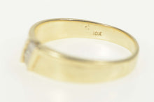 Load image into Gallery viewer, 10K Baguette Diamond Bypass Wedding Band Ring Size 10 Yellow Gold