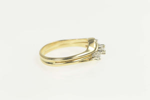 14K 0.27 Ctw Diamond Engagement Bridal Set Ring Size 7.25 Yellow Gold
