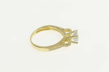 Load image into Gallery viewer, 14K Pave Bow Cathedral Travel Engagement Ring Size 8 Yellow Gold