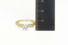 Load image into Gallery viewer, 14K Pave Bow Cathedral Travel Engagement Ring Size 8 Yellow Gold