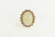 Load image into Gallery viewer, 14K 5.98 Ctw Natural Opal Diamond Cocktail Ring Size 6 Yellow Gold