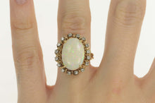 Load image into Gallery viewer, 14K 5.98 Ctw Natural Opal Diamond Cocktail Ring Size 6 Yellow Gold