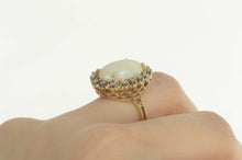 Load image into Gallery viewer, 14K 5.98 Ctw Natural Opal Diamond Cocktail Ring Size 6 Yellow Gold