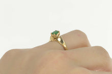 Load image into Gallery viewer, 14K Natural Emerald Oval Cut Engagement Bypass Ring Size 8 Yellow Gold
