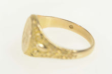Load image into Gallery viewer, 14K Edwardian Scroll Etched ABS Monogram Initial Ring Size 7.25 Yellow Gold