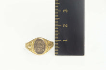 Load image into Gallery viewer, 14K Edwardian Scroll Etched ABS Monogram Initial Ring Size 7.25 Yellow Gold