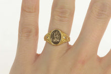 Load image into Gallery viewer, 14K Edwardian Scroll Etched ABS Monogram Initial Ring Size 7.25 Yellow Gold