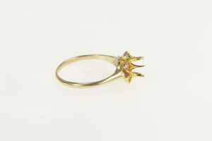 14K Victorian Buttercup 5mm Engagement Setting Ring Size 7 Yellow Gold