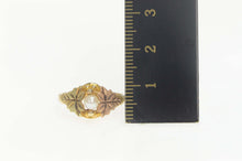 Load image into Gallery viewer, 10K Pearl Black Hills Leaf Ornate Statement Ring Size 6.5 Yellow Gold