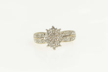 Load image into Gallery viewer, 10K Marquise Diamond Cluster Statement Ring Size 6 Yellow Gold