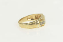 Load image into Gallery viewer, 10K Squared Grooved Diamond Wedding Band Ring Size 8 Yellow Gold