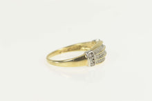 Load image into Gallery viewer, 10K Diamond Tiered Channel Statement Band Ring Size 7 Yellow Gold