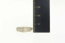 Load image into Gallery viewer, 10K Diamond Tiered Channel Statement Band Ring Size 7 Yellow Gold