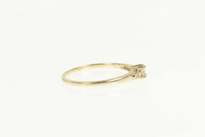 10K Diamond Three Stone Classic Promise Ring Size 8 Yellow Gold