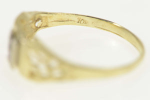 10K N Diamond Cut Monogram Initial Name Ring Size 5.25 Yellow Gold