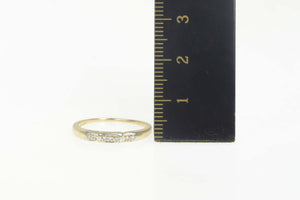 14K 1940's Diamond Classic Wedding Band Ring Size 6.25 Yellow Gold