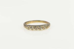 10K 1940's Classic Diamond Wedding Band Ring Size 6 Yellow Gold