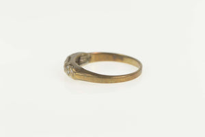 10K 1940's Classic Diamond Wedding Band Ring Size 6 Yellow Gold