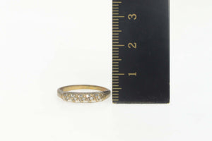 10K 1940's Classic Diamond Wedding Band Ring Size 6 Yellow Gold